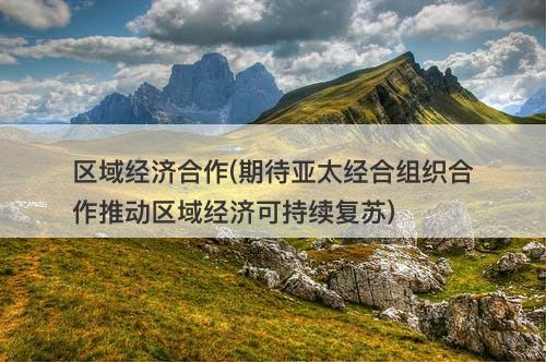 区域经济合作(期待亚太经合组织合作推动区域经济可持续复苏)