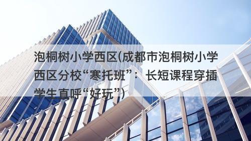 泡桐树小学西区(成都市泡桐树小学西区分校“寒托班”：长短课程穿插学生直呼“好玩”)