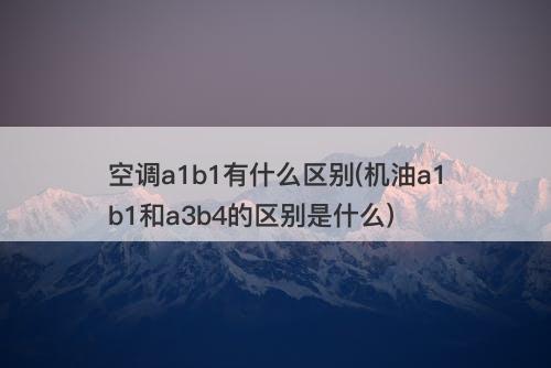 空调a1b1有什么区别(机油a1b1和a3b4的区别是什么)