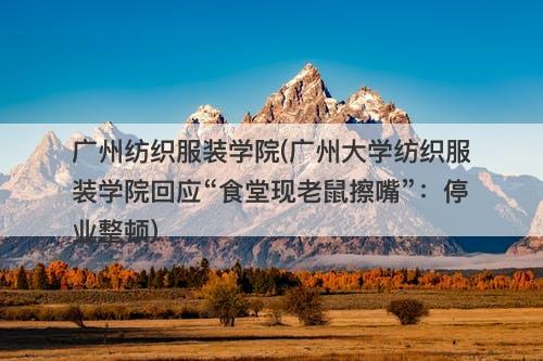 广州纺织服装学院(广州大学纺织服装学院回应“食堂现老鼠擦嘴”：停业整顿)