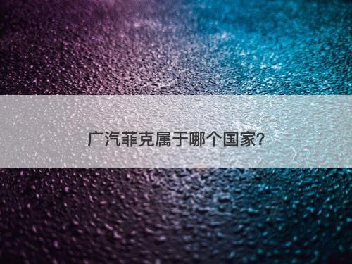 广汽菲克属于哪个国家？