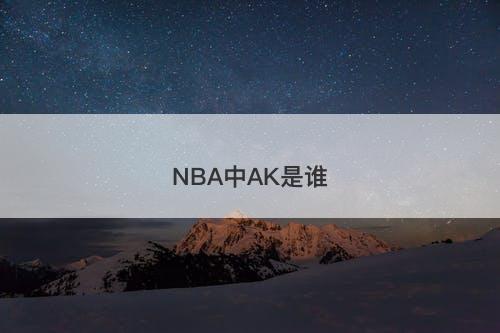 NBA中AK是谁-图1