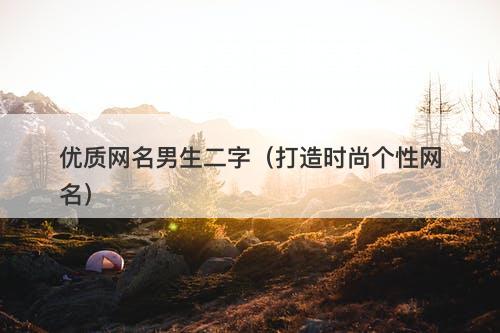 优质网名男生二字（打造时尚个性网名）-图1