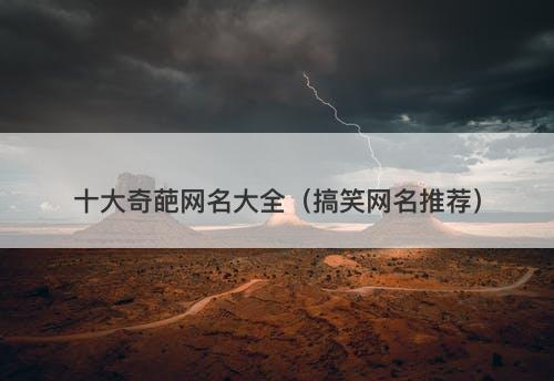 十大奇葩网名大全（搞笑网名推荐）-图1