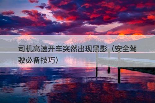 司机高速开车突然出现黑影（安全驾驶必备技巧）