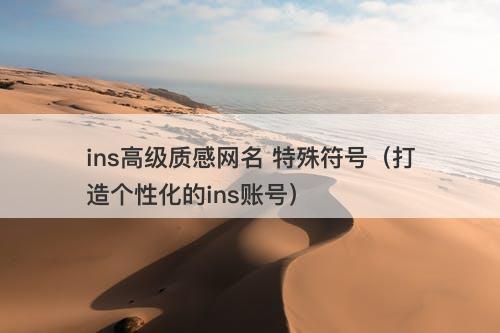 ins高级质感网名 特殊符号（打造个性化的ins账号）