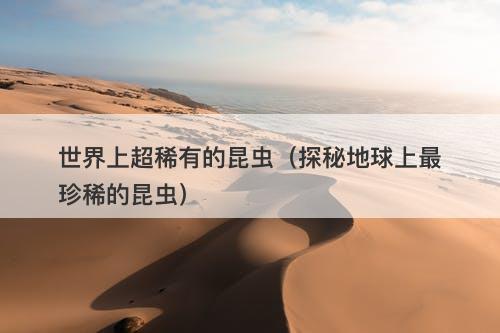 世界上超稀有的昆虫（探秘地球上最珍稀的昆虫）-图1