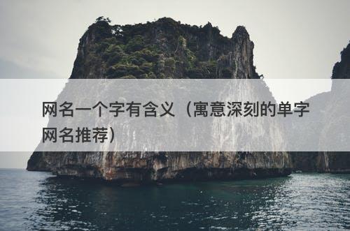 网名一个字有含义（寓意深刻的单字网名推荐）-图1