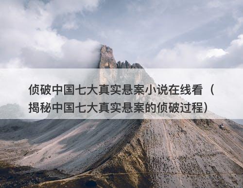 侦破中国七大真实悬案小说在线看（揭秘中国七大真实悬案的侦破过程）