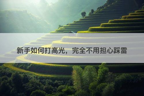 新手如何打高光，完全不用担心踩雷