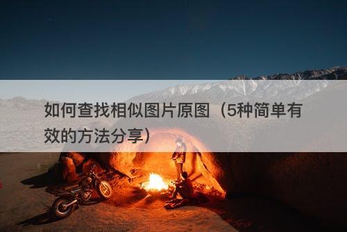 如何查找相似图片原图（5种简单有效的方法分享）