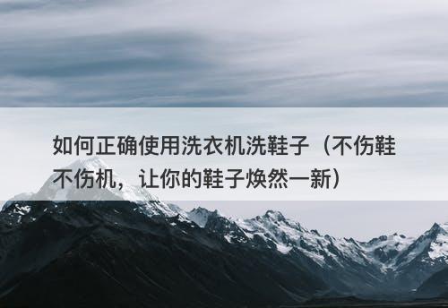 如何正确使用洗衣机洗鞋子（不伤鞋不伤机，让你的鞋子焕然一新）