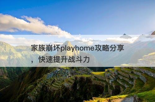 家族崩坏playhome攻略分享，快速提升战斗力