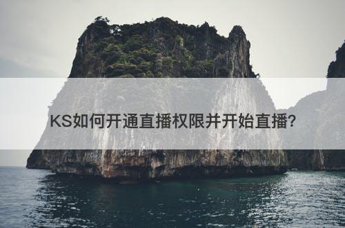 KS如何开通直播权限并开始直播？
