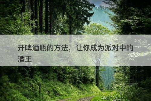 开啤酒瓶的方法，让你成为派对中的酒王