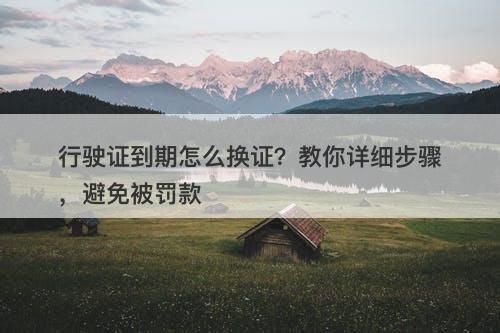 行驶证到期怎么换证？教你详细步骤，避免被罚款