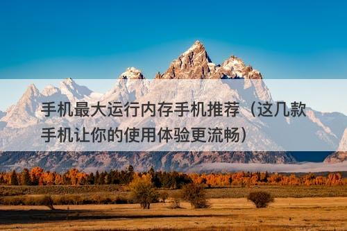 手机最大运行内存手机推荐（这几款手机让你的使用体验更流畅）