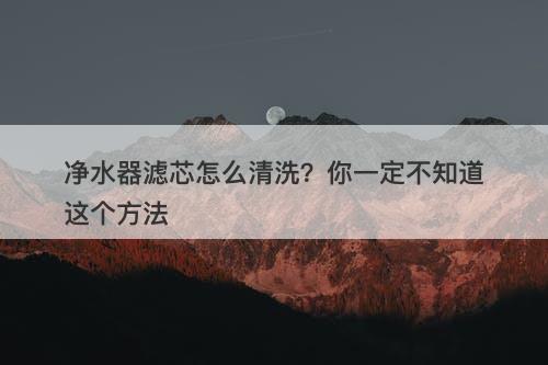 净水器滤芯怎么清洗？你一定不知道这个方法