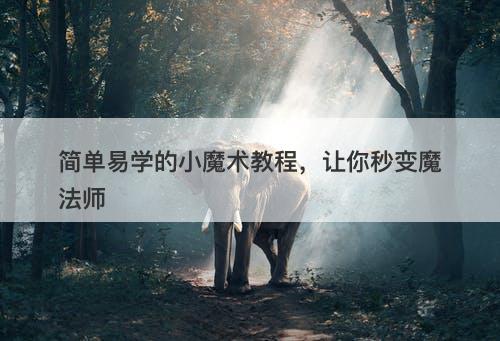 简单易学的小魔术教程，让你秒变魔法师