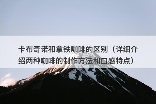 卡布奇诺和拿铁咖啡的区别（详细介绍两种咖啡的制作方法和口感特点）