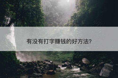 有没有打字赚钱的好方法？