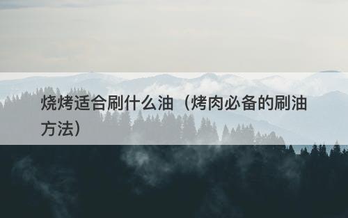 烧烤适合刷什么油（烤肉必备的刷油方法）