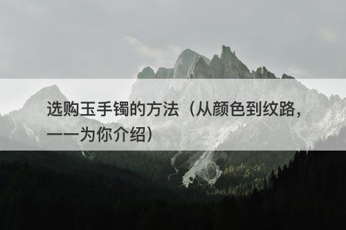 选购玉手镯的方法（从颜色到纹路，一一为你介绍）