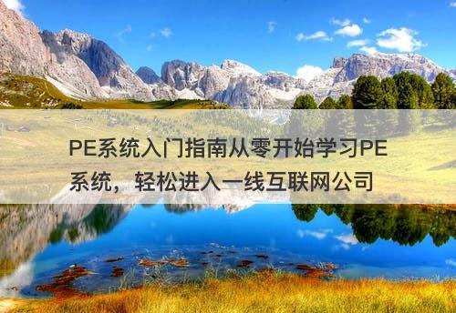 PE系统入门指南从零开始学习PE系统，轻松进入一线互联网公司