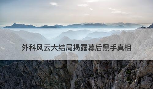 外科风云大结局揭露幕后黑手真相