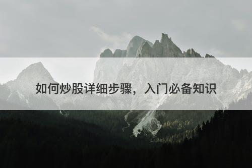 如何炒股详细步骤，入门必备知识
