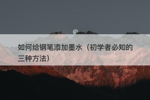 如何给钢笔添加墨水（初学者必知的三种方法）