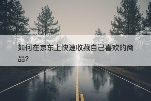 如何在京东上快速收藏自己喜欢的商品？