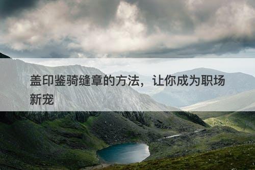 盖印鉴骑缝章的方法，让你成为职场新宠