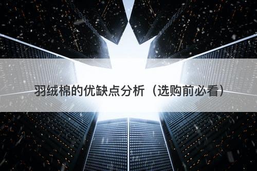 羽绒棉的优缺点分析（选购前必看）
