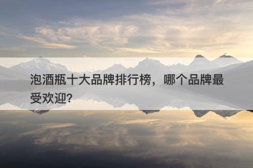 泡酒瓶十大品牌排行榜，哪个品牌最受欢迎？