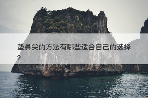 垫鼻尖的方法有哪些适合自己的选择？