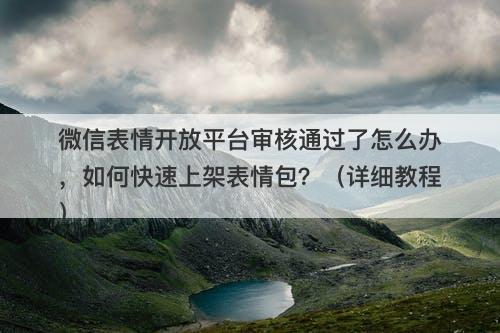 微信表情开放平台审核通过了怎么办，如何快速上架表情包？（详细教程）
