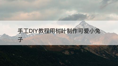 手工DIY教程用树叶制作可爱小兔子