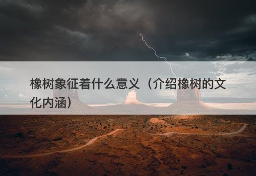 橡树象征着什么意义（介绍橡树的文化内涵）
