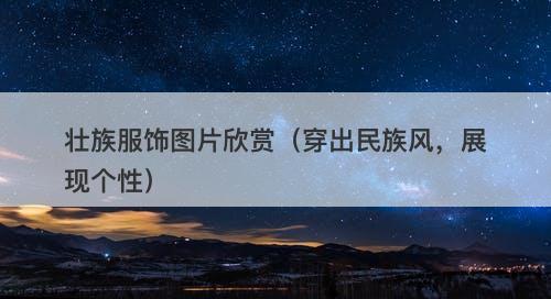 壮族服饰图片欣赏（穿出民族风，展现个性）