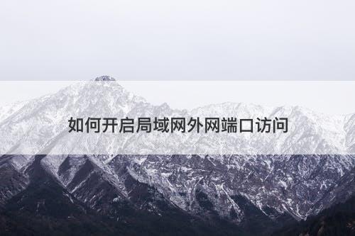 如何开启局域网外网端口访问