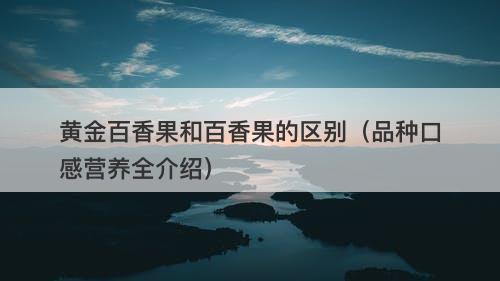 黄金百香果和百香果的区别（品种口感营养全介绍）