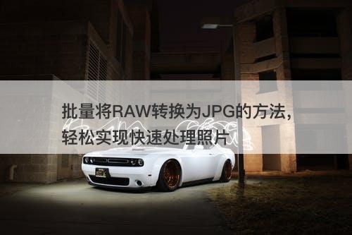 批量将RAW转换为JPG的方法，轻松实现快速处理照片