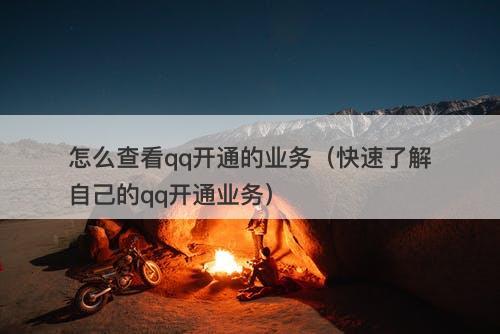 怎么查看qq开通的业务（快速了解自己的qq开通业务）