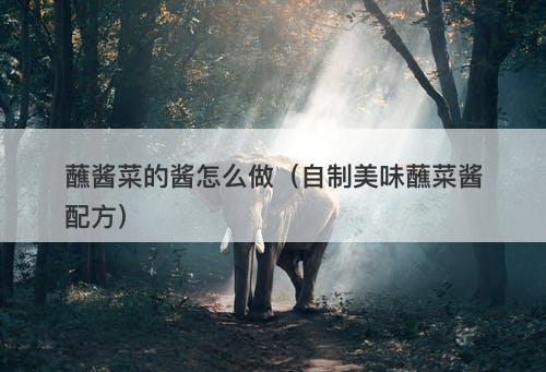 蘸酱菜的酱怎么做（自制美味蘸菜酱配方）