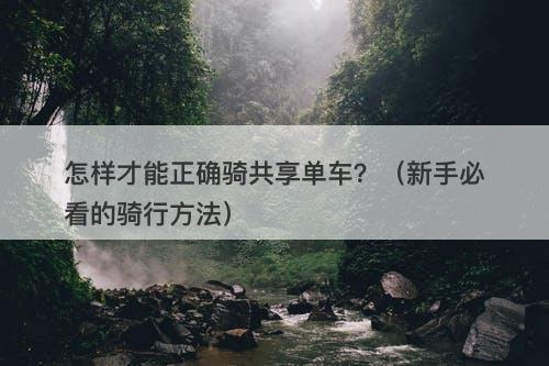 怎样才能正确骑共享单车？（新手必看的骑行方法）
