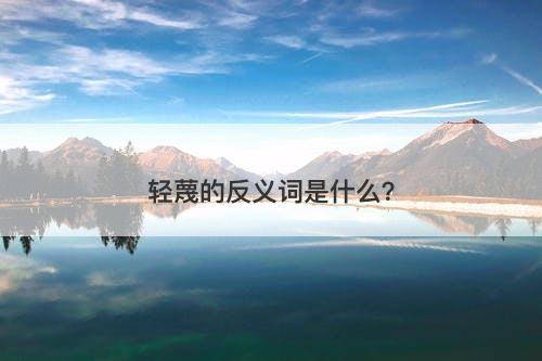 轻蔑的反义词是什么？