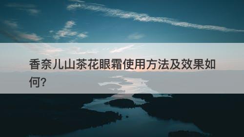 香奈儿山茶花眼霜使用方法及效果如何？