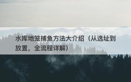 水库地笼捕鱼方法大介绍（从选址到放置，全流程详解）