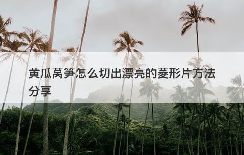 黄瓜莴笋怎么切出漂亮的菱形片方法分享
